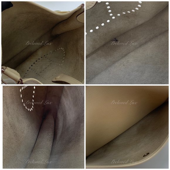 Authentic HERMES Ivory Beige Clemence Evelyne II PM Crossbody Bag - Picture 12 of 16